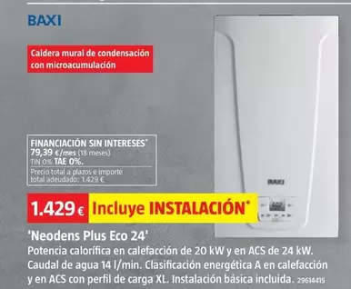 Oferta de Baxi - 'Neodens Plus Eco 24'  por 1429€ en BAUHAUS