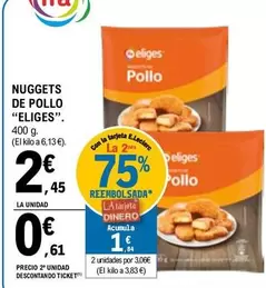 Oferta de Eliges - Nuggets De Pollo por 2,45€ en E.Leclerc