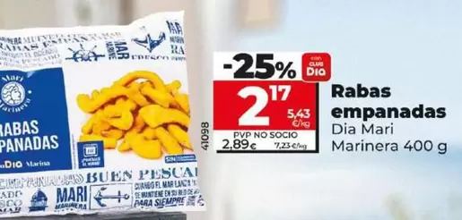 Oferta de Dia Mari Marinera - Rabas Empanadas por 2,17€ en Dia