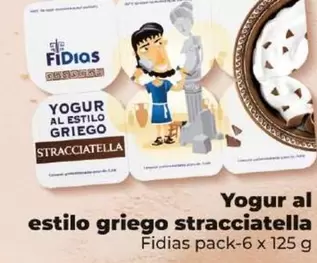 Oferta de Fidias - Yogur Al Estilo Griego Stracciatella por 1,56€ en Dia