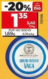 Oferta de Dia El Cencerro - Queso Fresco De Vaca por 1,35€ en Dia