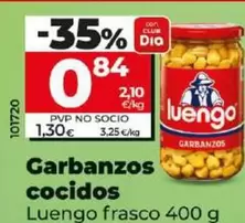 Oferta de Luengo - Garbanzos Cocidos por 0,84€ en Dia