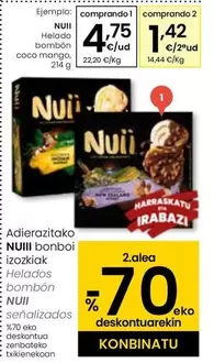 Oferta de Nuii - Helado Bombón Coco Mango por 4,75€ en Eroski