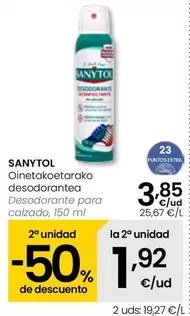 Oferta de Sanytol - Desodorante Para Calzado por 3,85€ en Eroski