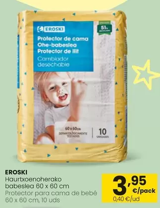 Oferta de Eroski - Protector Para Cama De Bebe por 3,95€ en Eroski