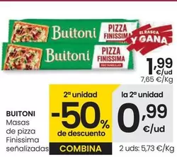 Oferta de Buitoni - Masas De Pizza Finissima por 1,99€ en Eroski