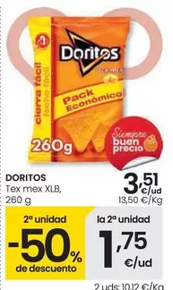 Oferta de Doritos - Tex Mex XLB por 3,51€ en Eroski