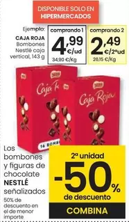 Oferta de Nestlé - Caja Roja Bombones Caja Vertical por 4,99€ en Eroski