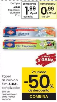 Oferta de Albal - Papel Mini Aluminio por 1,99€ en Eroski