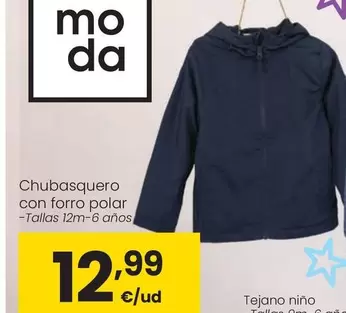 Oferta de Chubasquero Con Forro Polar por 12,99€ en Eroski