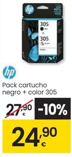 Oferta de HP - Pack Cartucho Negro + Color 305 por 24,9€ en Eroski