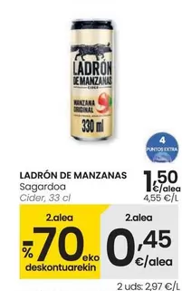 Oferta de Ladrón De Manzanas - Cider por 1,5€ en Eroski