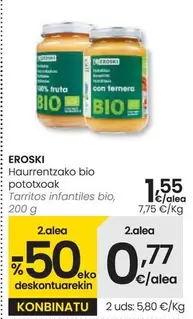 Oferta de Eroski - Tarritos Infantiles Bio  por 1,55€ en Eroski