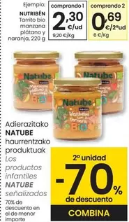 Oferta de Nutribén - Tarrito Bio Manzana Plátano Y Naranja por 2,3€ en Eroski