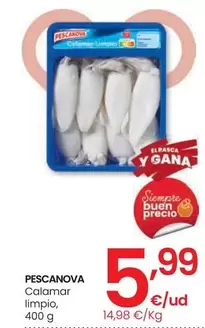 Oferta de Pescanova - Calamar Limpio por 5,99€ en Eroski