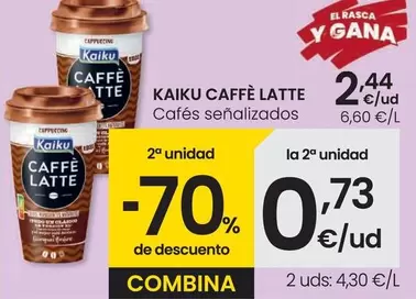 Oferta de Kaiku Caffe Latte - Cafes  por 2,44€ en Eroski