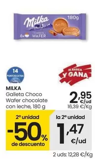 Oferta de Milka - Galleta Choco Wafer Chocolate Con Leche por 2,95€ en Eroski