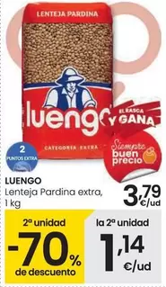 Oferta de Luengo - Lenteja Pardina Extra por 3,79€ en Eroski