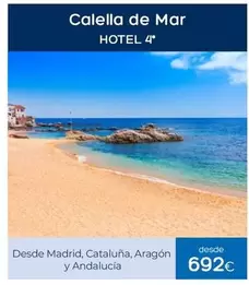 Oferta de Calella De Mar por 692€ en Viajes El Corte Inglés