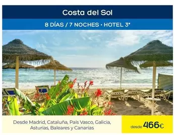 Oferta de Costa -  Del por 466€ en Viajes El Corte Inglés