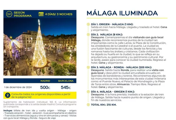 Oferta de Málaga Iluminada por 545€ en Viajes El Corte Inglés