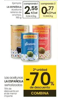 Oferta de La Española - Aceitunas Rellena De Anchoa por 2,55€ en Eroski