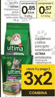 Oferta de Última - Fit&Delicious Gatos Esterilizados Latita Pollo por 0,85€ en Eroski