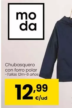 Oferta de Chubasquero Con Forro Polar por 12,99€ en Eroski