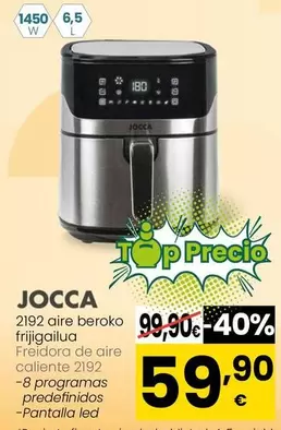 Oferta de Jocca - Freidora De Aire Caliente 2192 por 59,9€ en Eroski