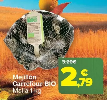 Oferta de Carrefour Bio - Mejillon por 2,79€ en Carrefour