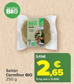 Oferta de Carrefour Bio - Seitan por 2,65€ en Carrefour