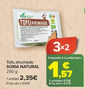 Oferta de Soria Natural - Tofu Ahumado   por 2,35€ en Carrefour