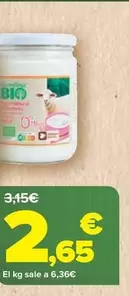 Oferta de Carrefour Bio - Yogur De Leche  De Oveja Natural  O Natural Desnatado   por 2,65€ en Carrefour