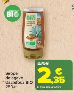 Oferta de Carrefour Bio - Sirope De Agave por 2,35€ en Carrefour