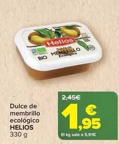 Oferta de Helios - Dulce De Membrillo Ecológico por 1,95€ en Carrefour