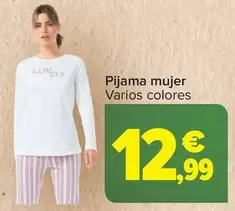 Oferta de Pijama Mujer por 12,99€ en Carrefour