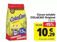 Oferta de Cola Cao - Cacao Soluble Original por 10,29€ en Carrefour Market