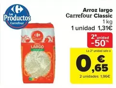 Oferta de Carrefour - Arroz Largo Classic por 1,31€ en Carrefour Market