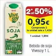 Oferta de ViveSoy - Bebida De Soja por 1,89€ en Froiz