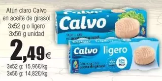 Oferta de Calvo - Atun Claro En Aceite De Girasol O Ligero por 2,49€ en Froiz