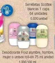 Oferta de Scottex - Servilletas Blancas 1 Capa por 1,33€ en Froiz