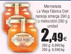 Oferta de La Vieja Fábrica - Mermelada  Diet Naranja Amarga O Melocoton por 2,49€ en Froiz