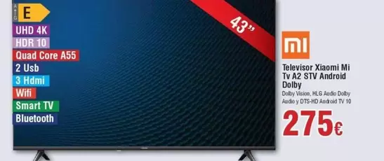 Oferta de Xiaomi - Televisor Mi Tv A X Stv Android por 275€ en Froiz