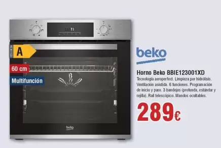 Oferta de Beko - Horno Bbie123001xd por 289€ en Froiz