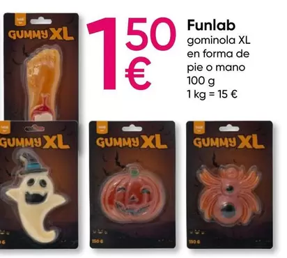 Oferta de Funlab - Gominola Xl En Forma De Pie O Mano por 1,5€ en Pepco