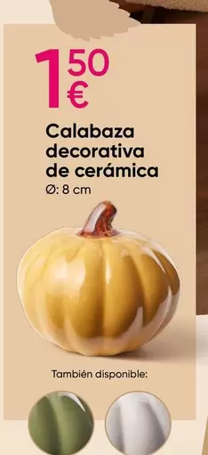 Oferta de Calabaza Decorativa De Cerámica por 1,5€ en Pepco