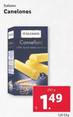 Oferta de Italiamo - Canelones por 1,49€ en Lidl