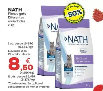 Oferta de Nath - Pienso Gato Diferentes Variedades por 16,99€ en Kiwoko