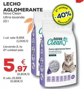 Oferta de Nova Clean - Lecho Aglomerante por 9,95€ en Kiwoko