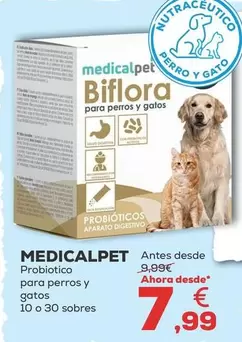 Oferta de Medicalpet - Probiotico Para Perros Y Gatos por 7,99€ en Kiwoko